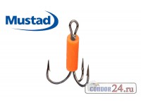 Крючки тройные с кембриком Mustad Treble Hook 3551, цвет черный никель, упаковка 10 шт.